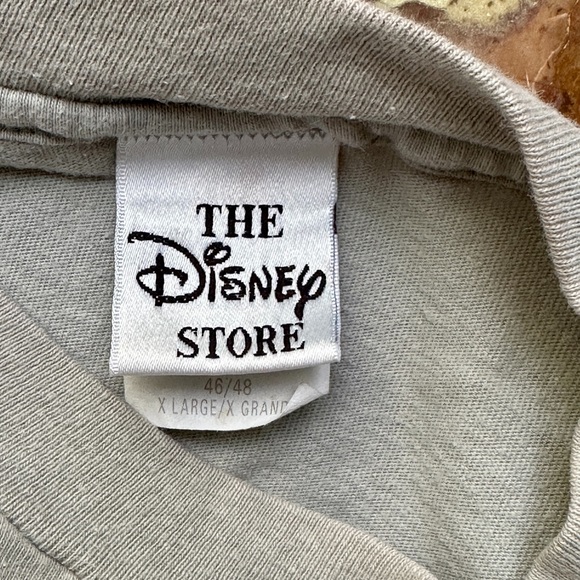 VINTAGE 1990s DISNEY STORE Mickey Mouse TSHIRT SAGE GREEN OLD STYLE PORTRAIT XL - Picture 4 of 7